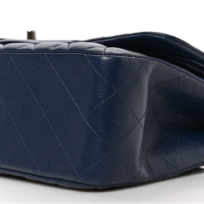 Chanel Caviar Quilted Jumbo Double Flap Navy Blue 9 of 9
