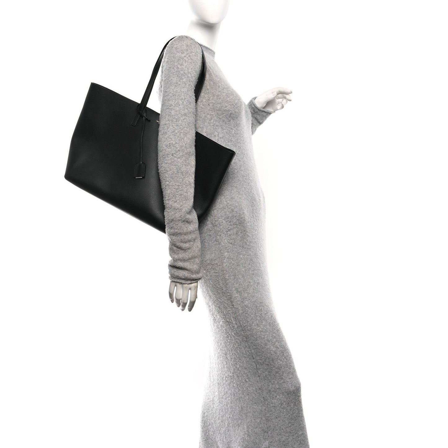 Calfskin Large Shopping Tote Black