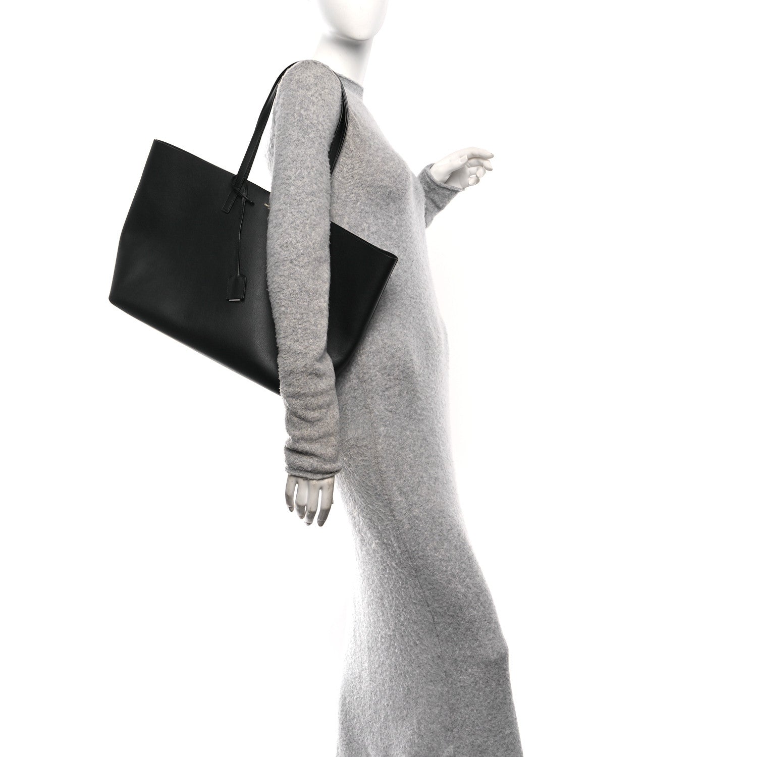 Saint Laurent Calfskin Large Shopping Tote Black 3 of 11