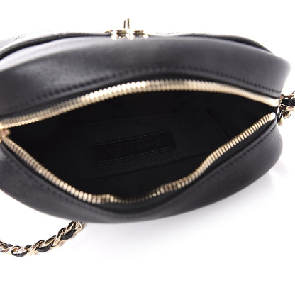 Chanel Goatskin Quilted Small Casual Trip Camera Case Black 5 of 11