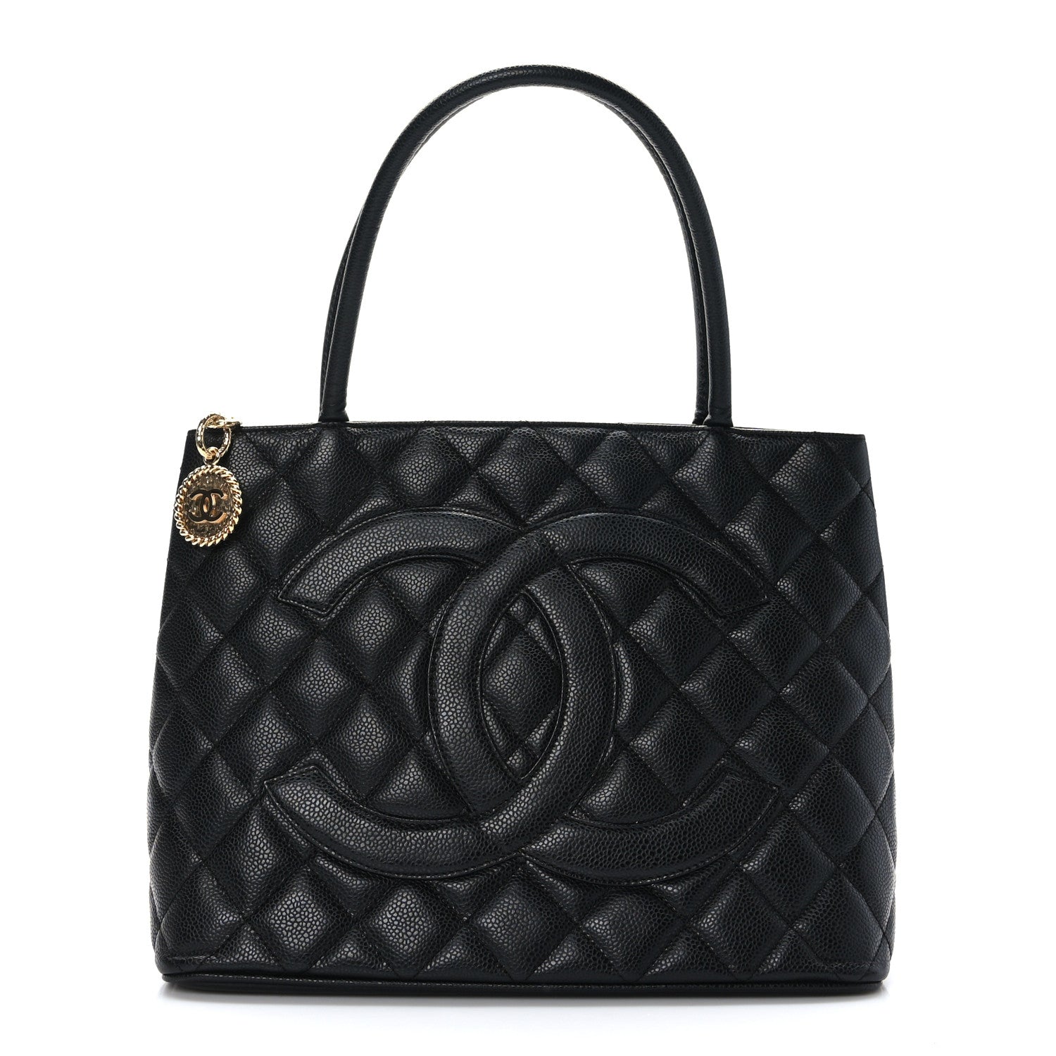 Chanel Caviar Quilted Medallion Tote Black 1 of 9