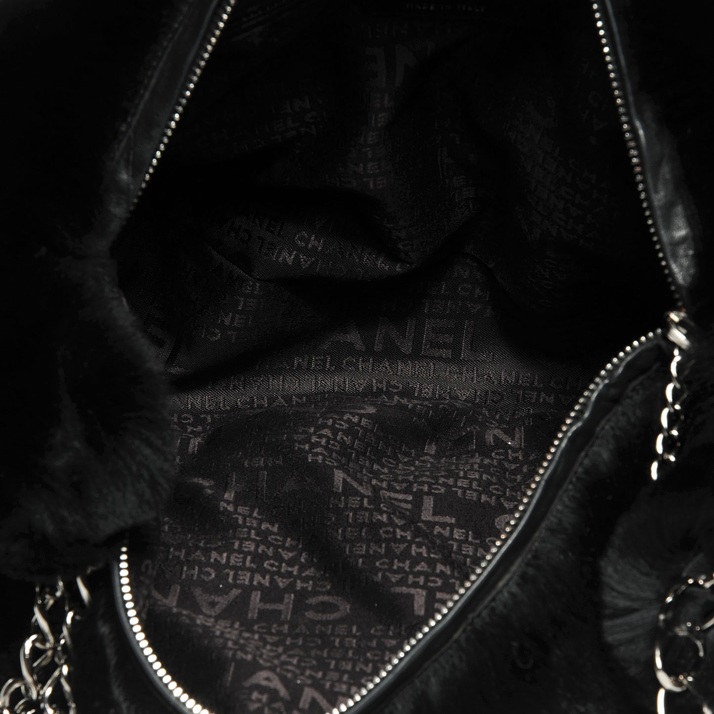 Rabbit Fur Hobo Black
