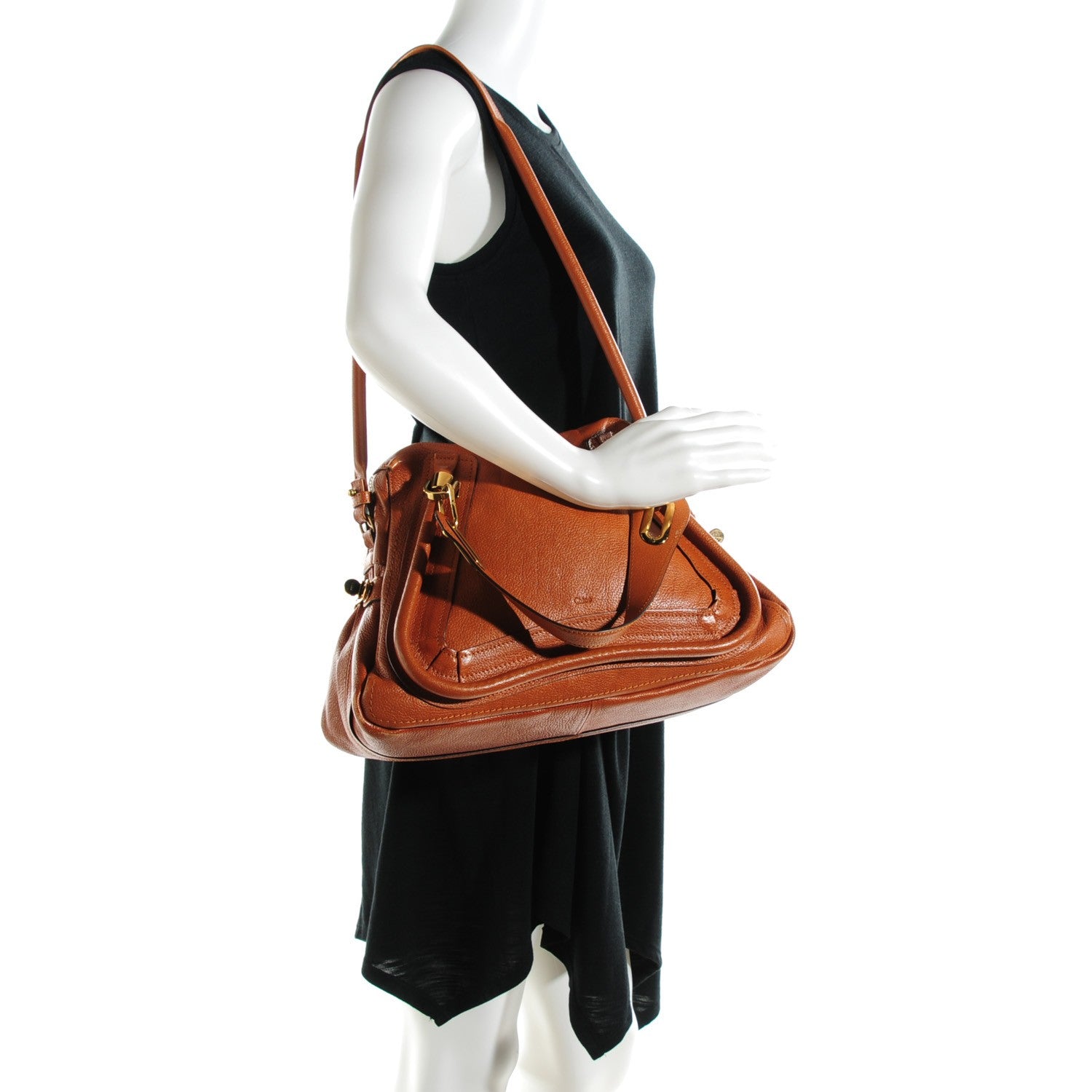Chloe Calfskin Medium Military Paraty Caramel 5 of 8