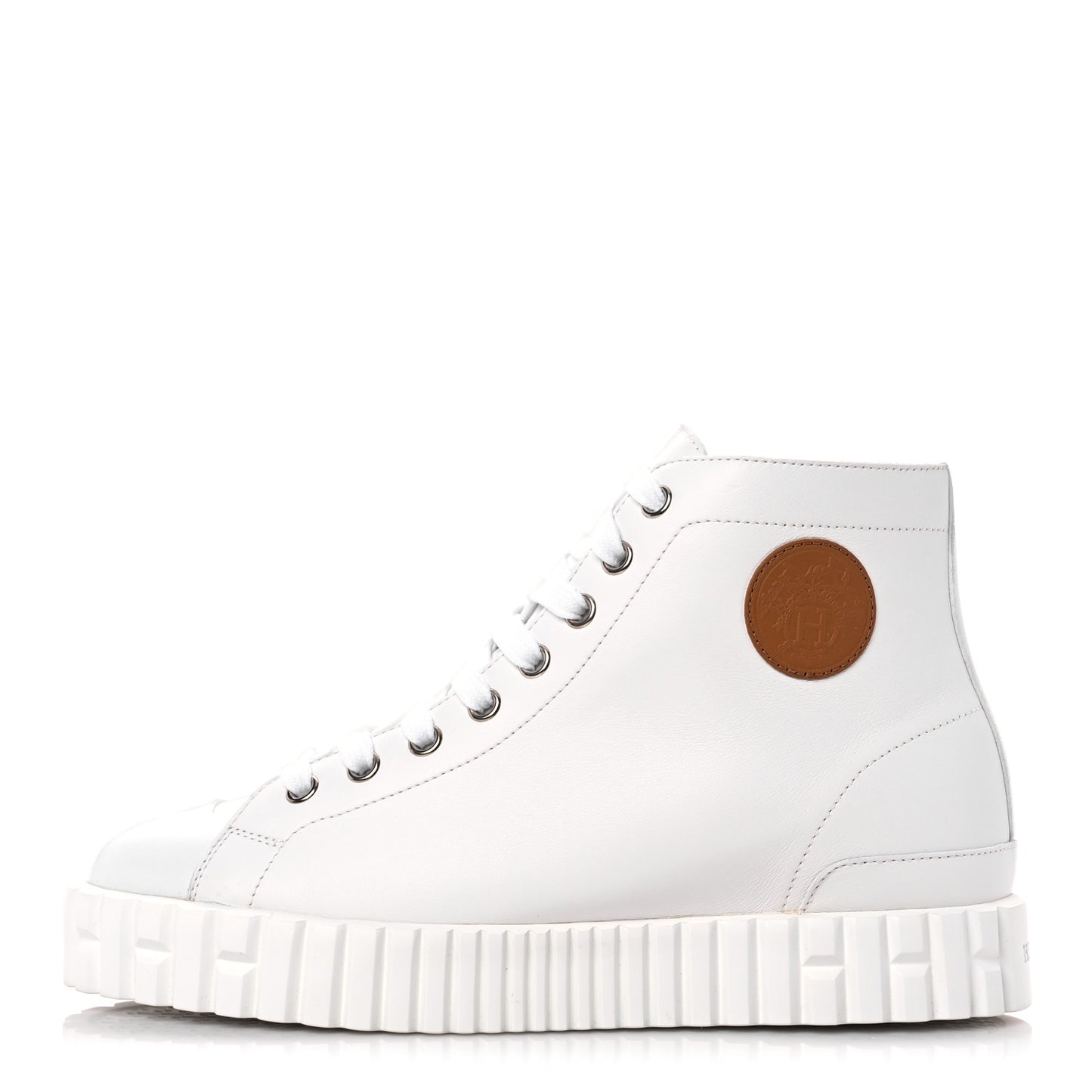 Calfskin Womens Climb Sneakers 37 White