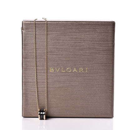 Bulgari 18K Rose Gold Black Ceramic B.Zero1 Pendant Necklace 6 of 6
