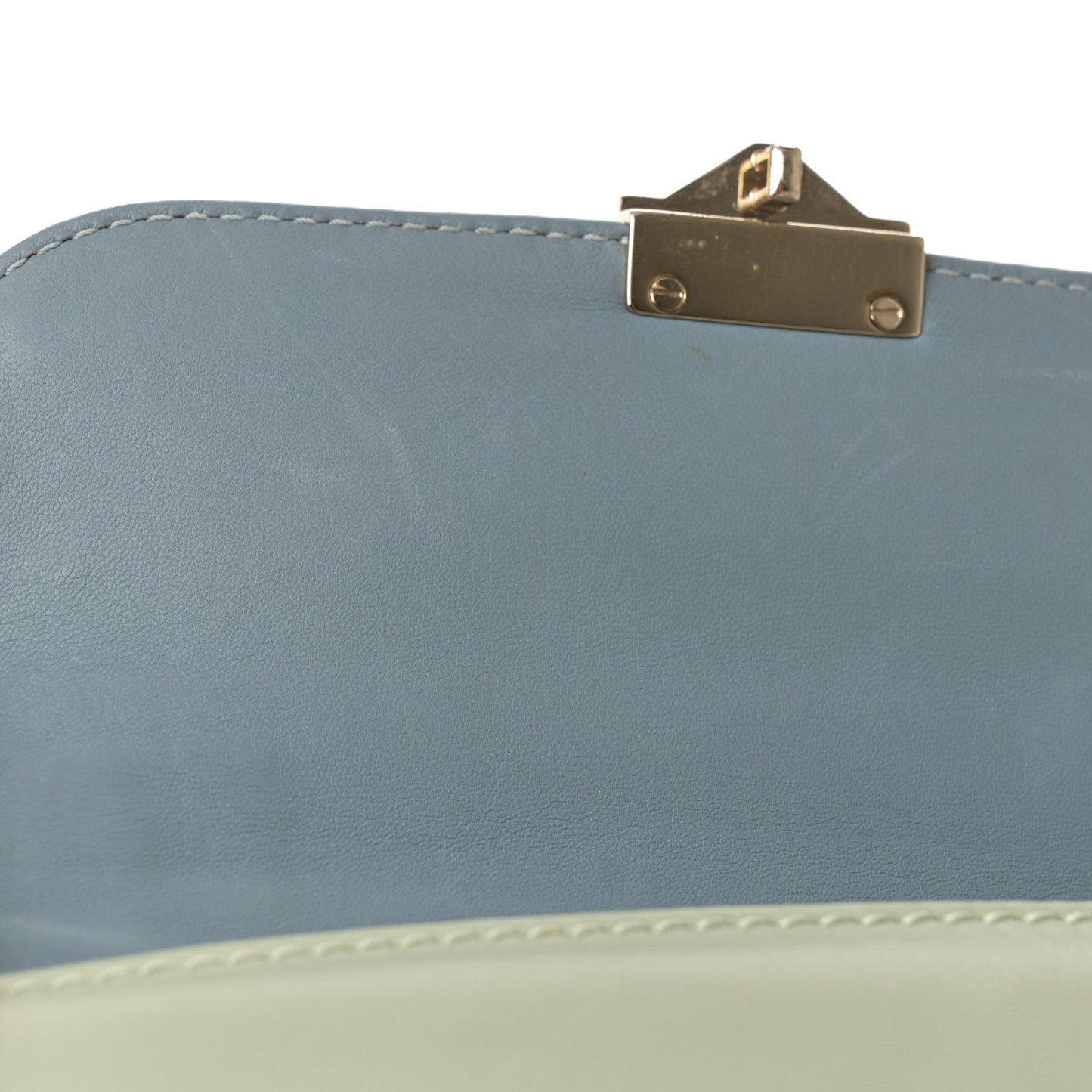 Vitello Small Glam Lock Rockstud Flap Mandarin Green Tea London Stone Rubin