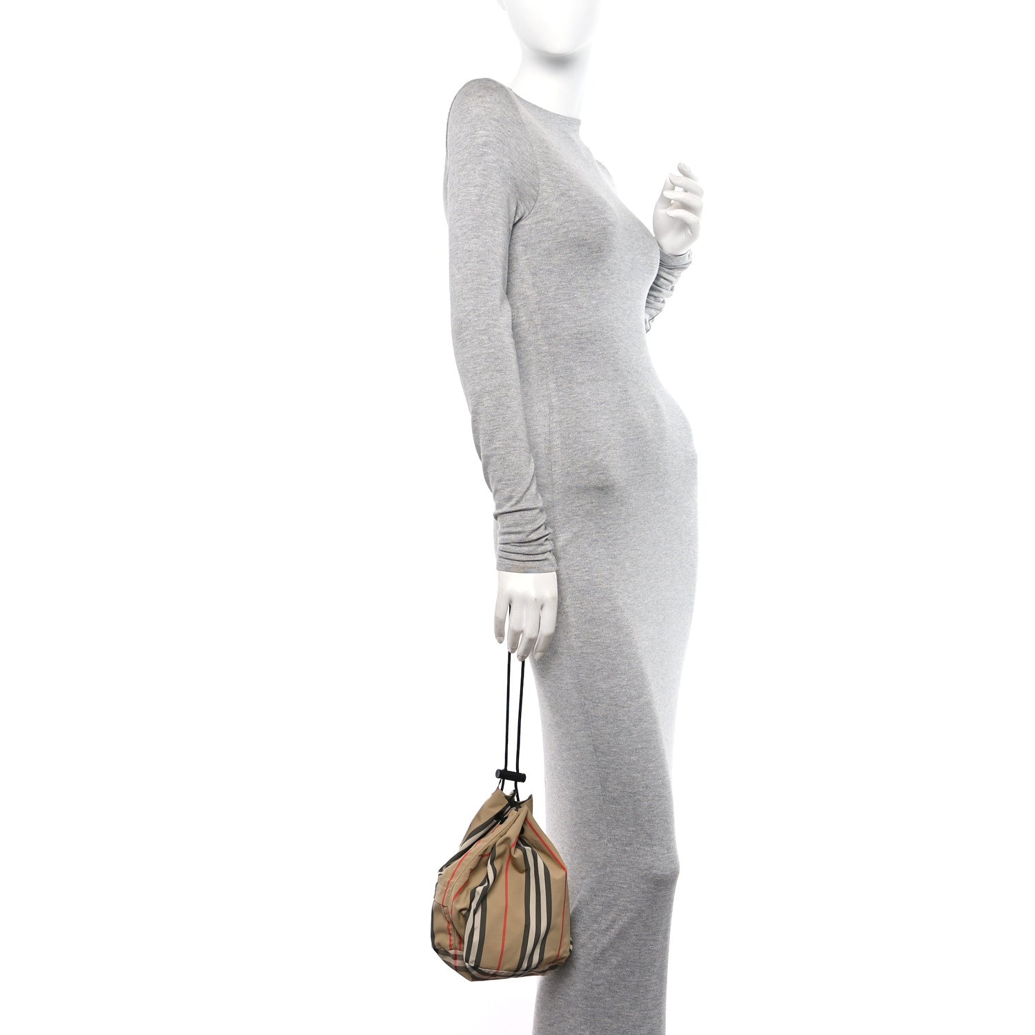 Burberry Econyl Icon Stripe Phoebe Drawcord Pouch Archive Beige 2 of 8