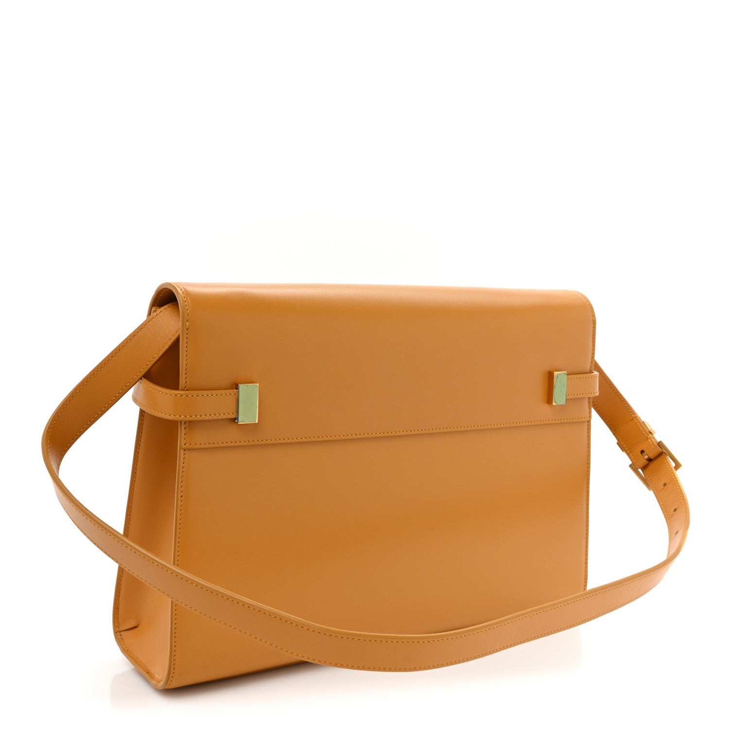 Saint Laurent Smooth Calfskin Manhattan Baguette Tangerine 3 of 15