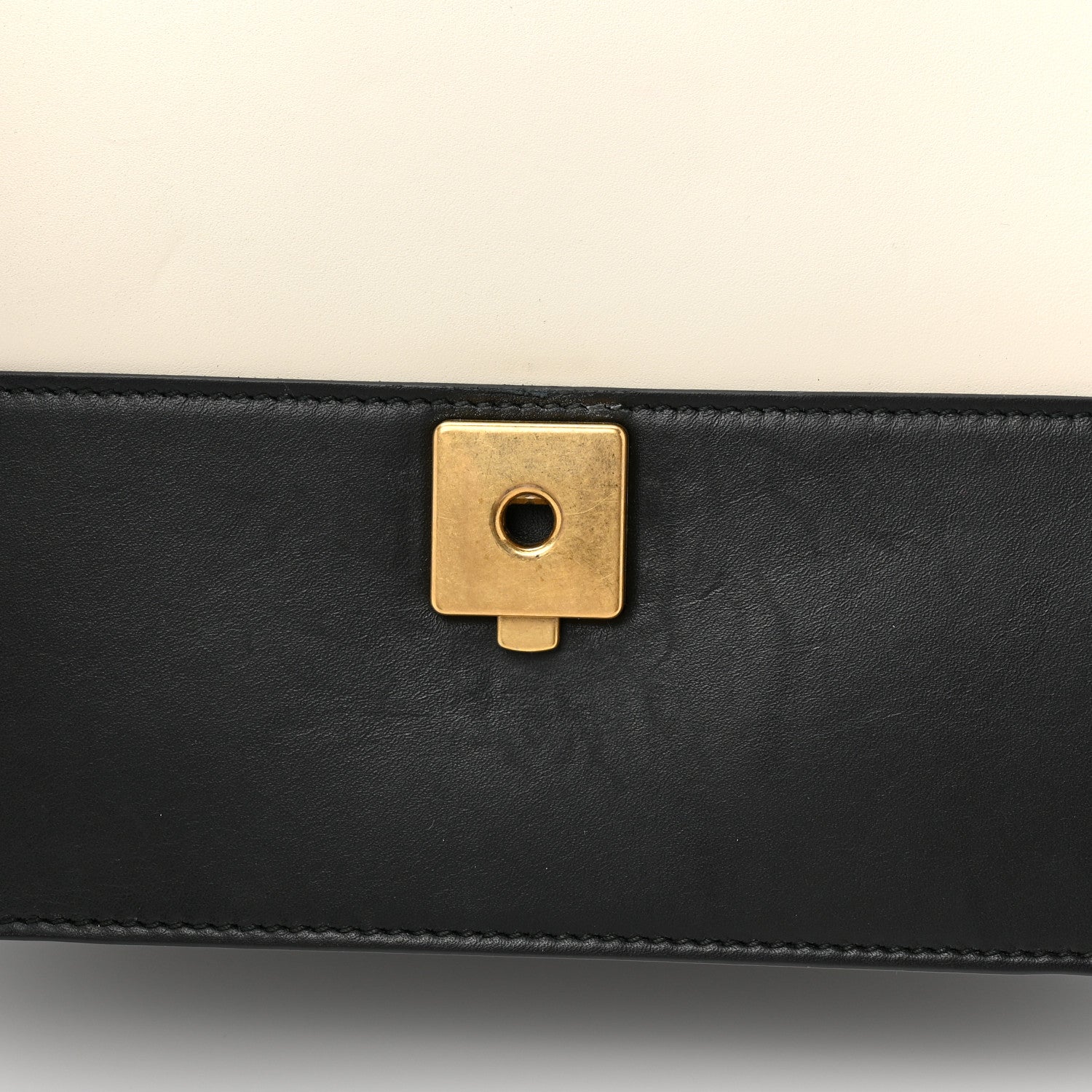 Gucci Calfskin Sylvie Web Small Queen Margaret Top Handle Bag Black White 17 of 18