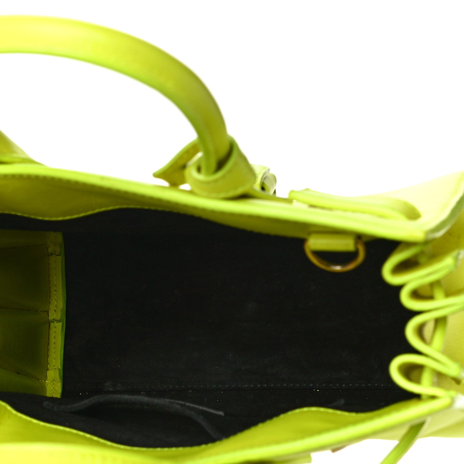 Saint Laurent Calfskin Nano Sac De Jour Neon Yellow 5 of 14