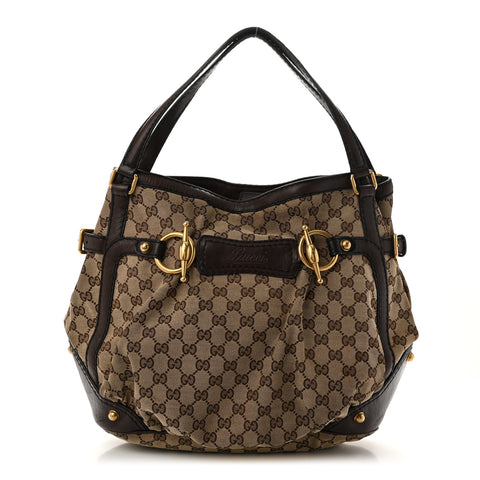 Monogram Large Jockey Tote Dark Brown