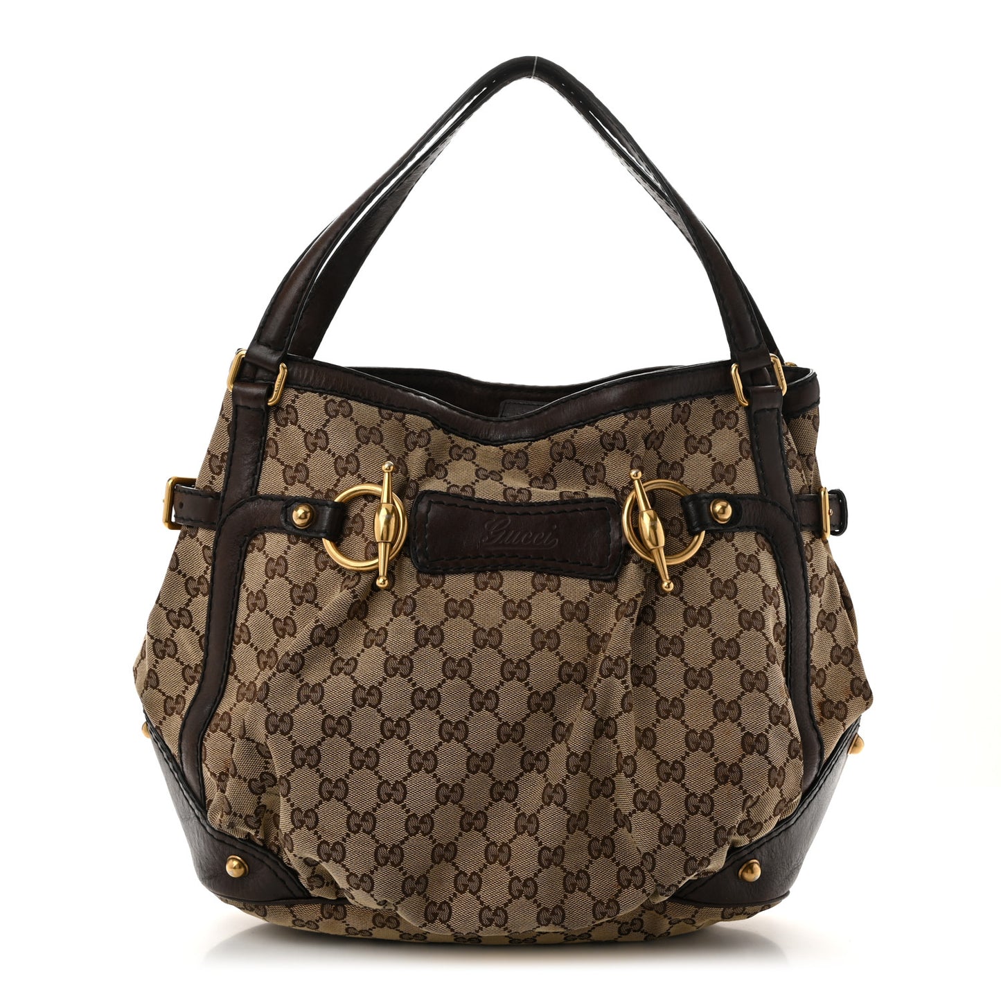 Monogram Large Jockey Tote Dark Brown