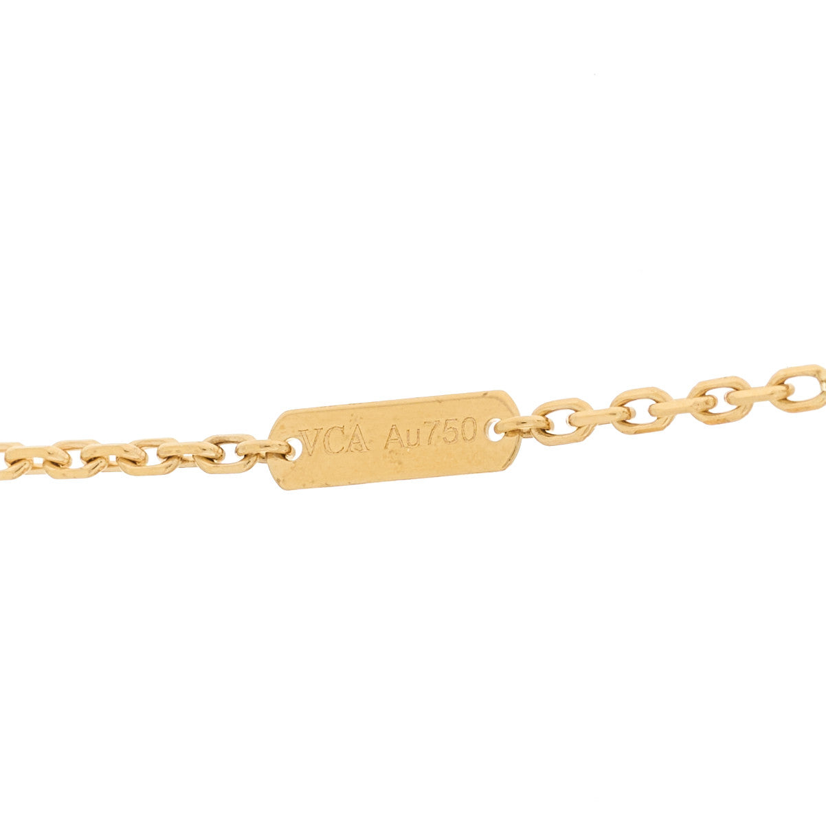 Van Cleef & Arpels 18K Yellow Gold Black Onyx Vintage Alhambra Pendant Necklace 5 of 5