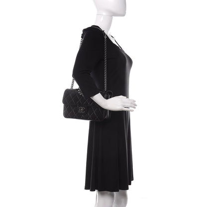 Chanel Glazed Calfskin Quilted Medium Perfect Edge Flap Black 2 of 12