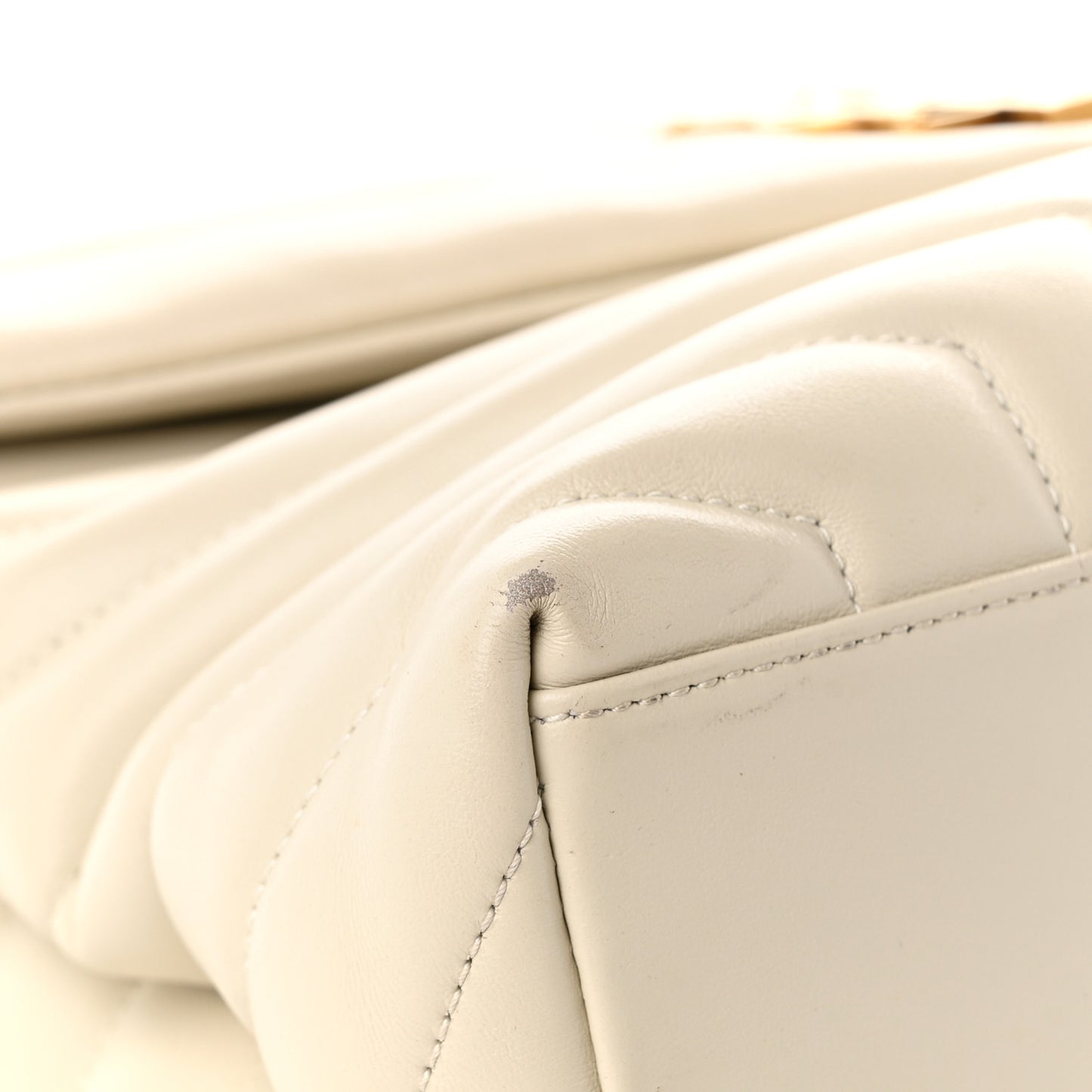 Calfskin Y Quilted Monogram Medium Loulou Chain Satchel Crema Soft