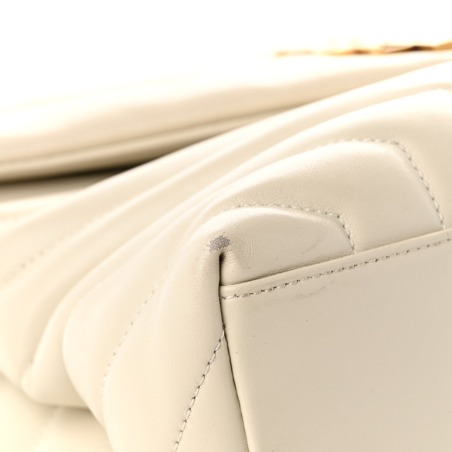 Saint Laurent Calfskin Y Quilted Monogram Medium Loulou Chain Satchel Crema Soft 11 of 11