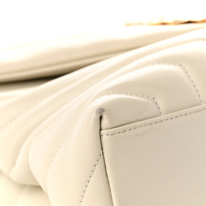 Saint Laurent Calfskin Y Quilted Monogram Medium Loulou Chain Satchel Crema Soft 11 of 11