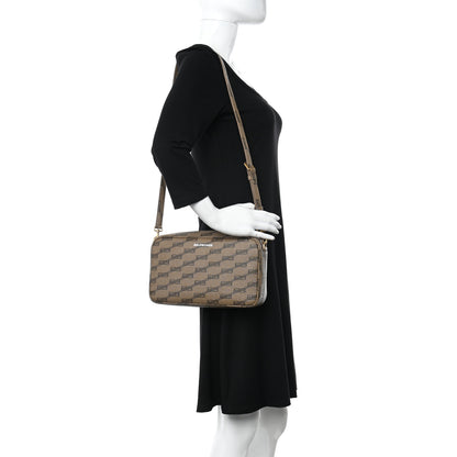 Balenciaga Coated Canvas BB Monogram Medium Signature Camera Bag Beige Brown 2 of 10
