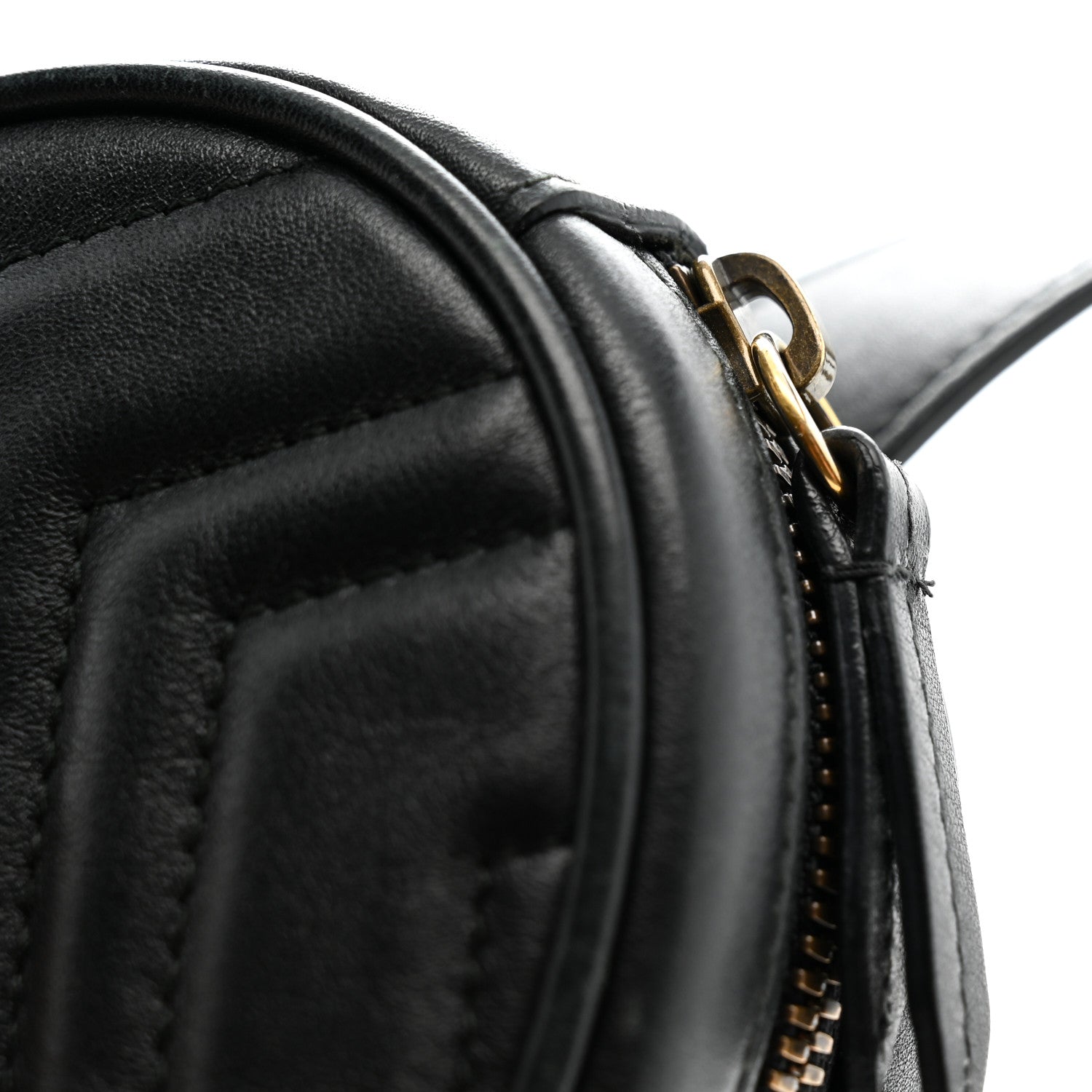 Gucci Calfskin Matelasse GG Marmont Belt Bag 85 34 Black 19 of 20