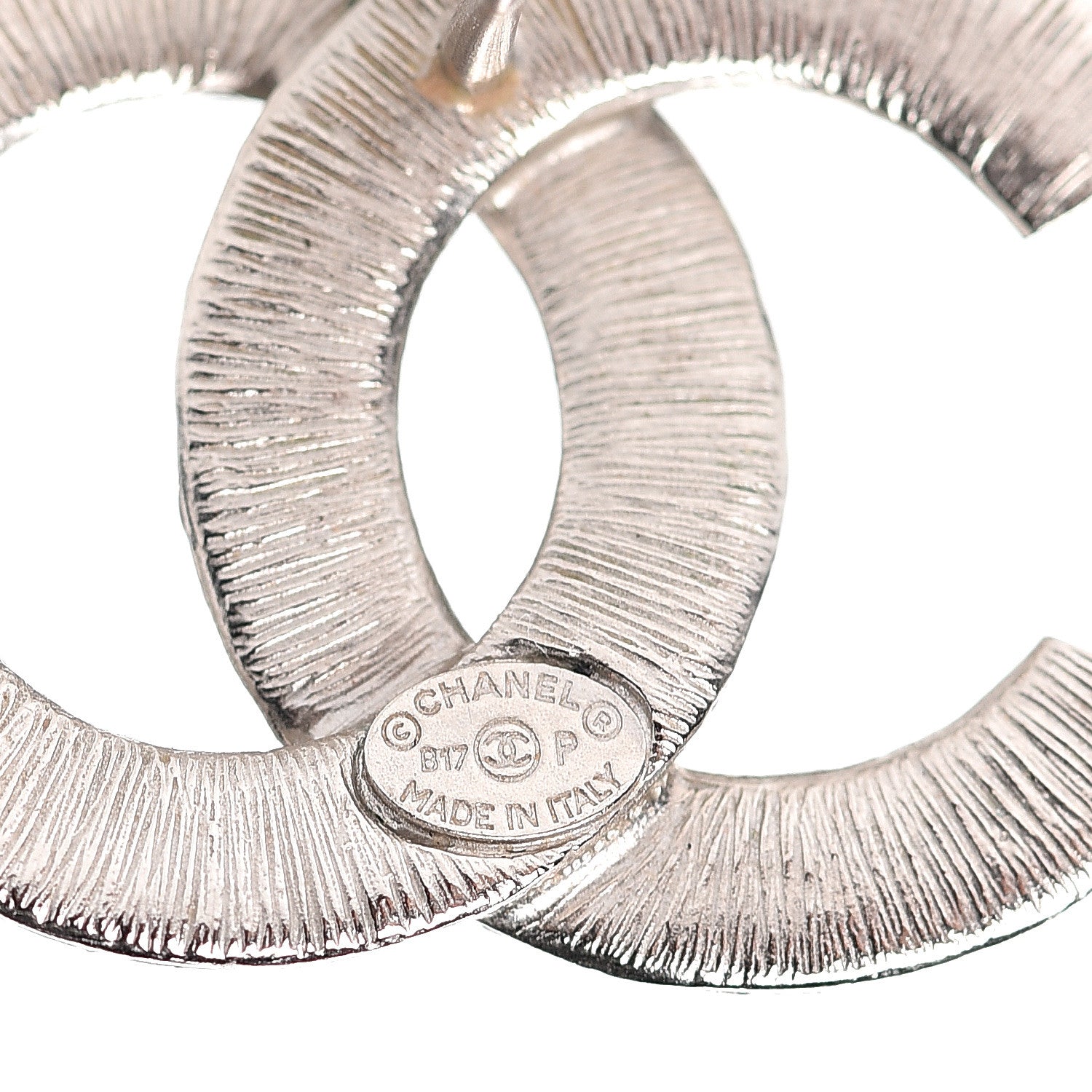 Chanel Baguette Crystal CC Earrings Silver 4 of 7