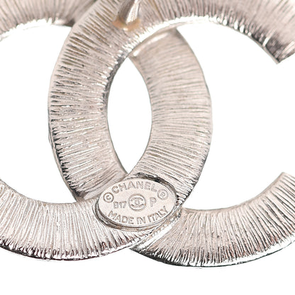 Chanel Baguette Crystal CC Earrings Silver 4 of 7