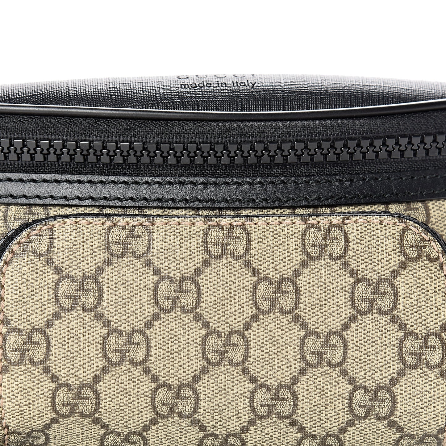 GG Supreme Monogram Belt Bag Black