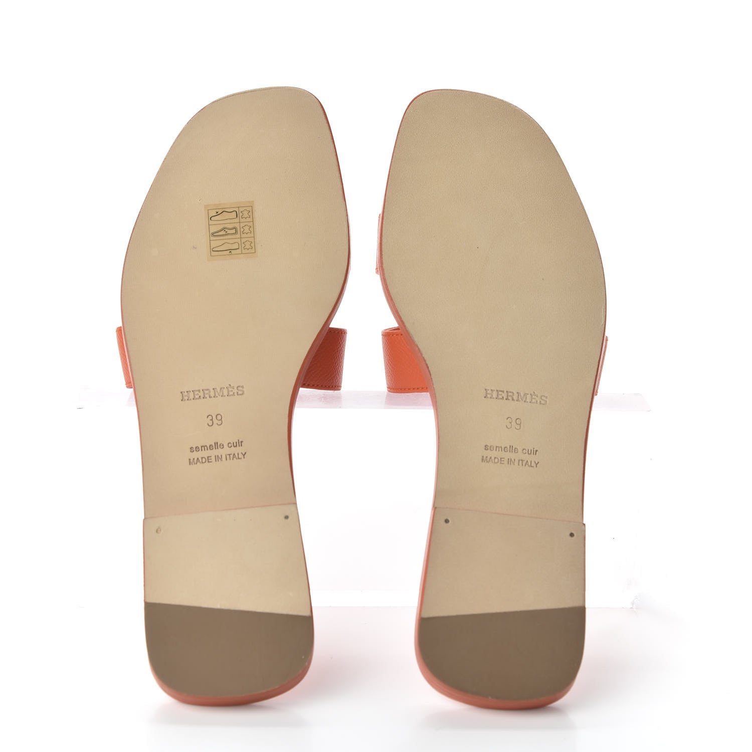 Hermes Epsom Oran Sandals 39 Orange Poppy 5 of 9