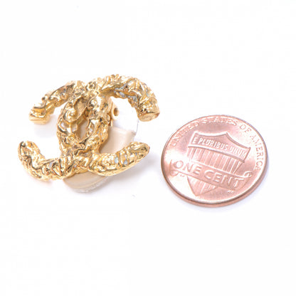 Chanel Antique CC Clip On Earrings Gold 3 of 3