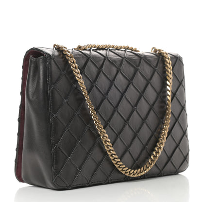 Marc Jacobs Natural Grain Calfskin Quilted Double J Quilted Bag Black 3 of 12