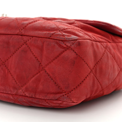 Chanel Iridescent Calfskin Large Chic Quilt Flap Red 10 of 15