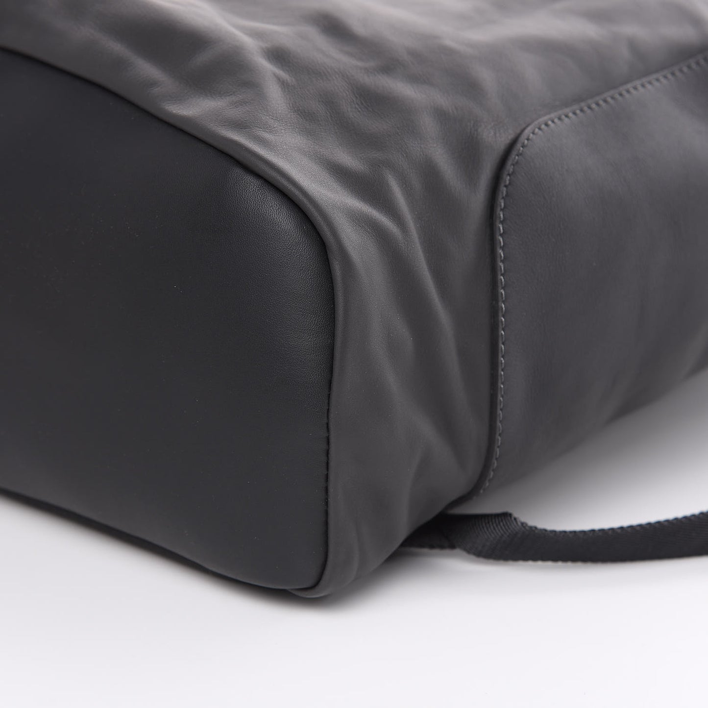 Calfskin Nylon V Line Pulse Backpack Asphalt