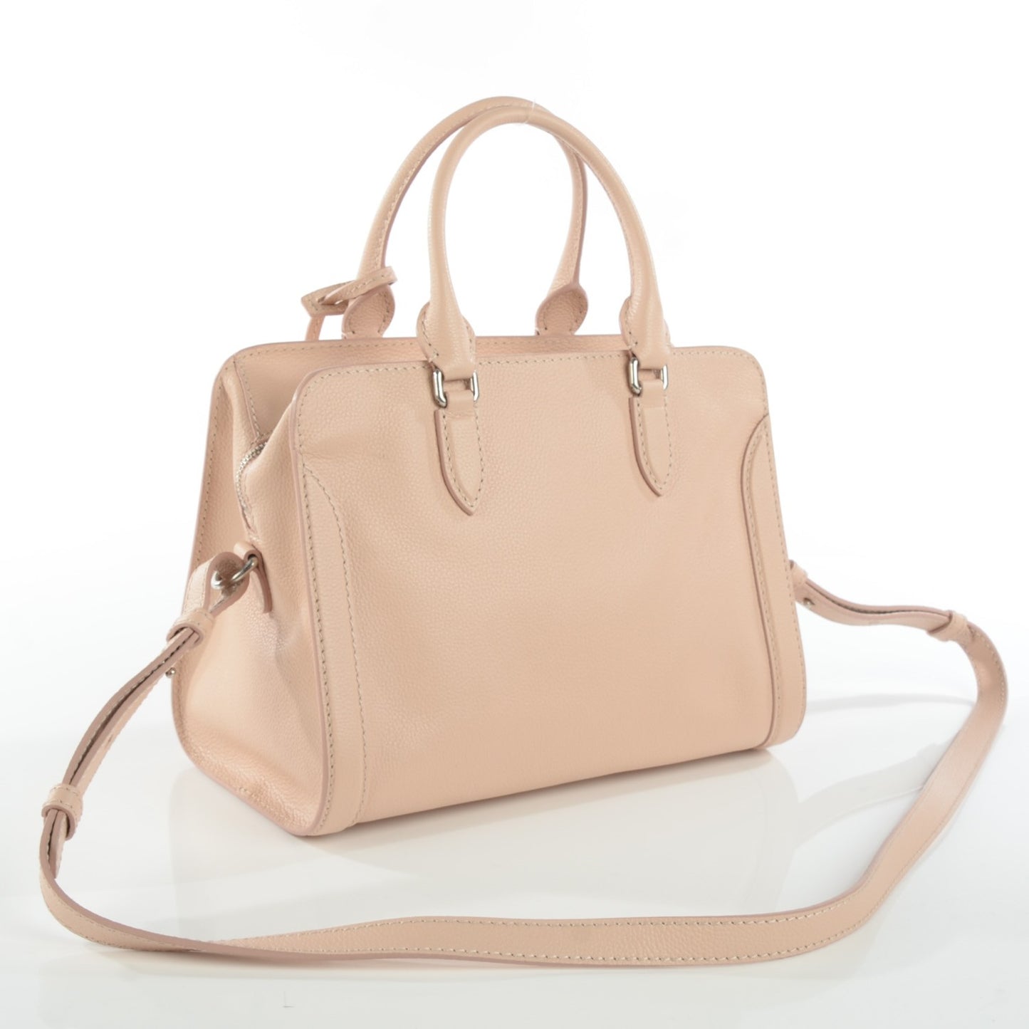 Pebbled Calfskin Small Skull Padlock Zip Around Tote Teint