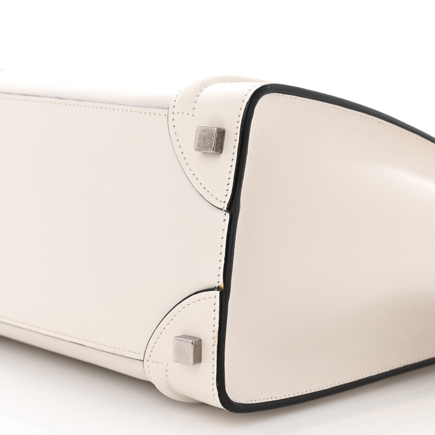 Smooth Calfskin Micro Luggage White