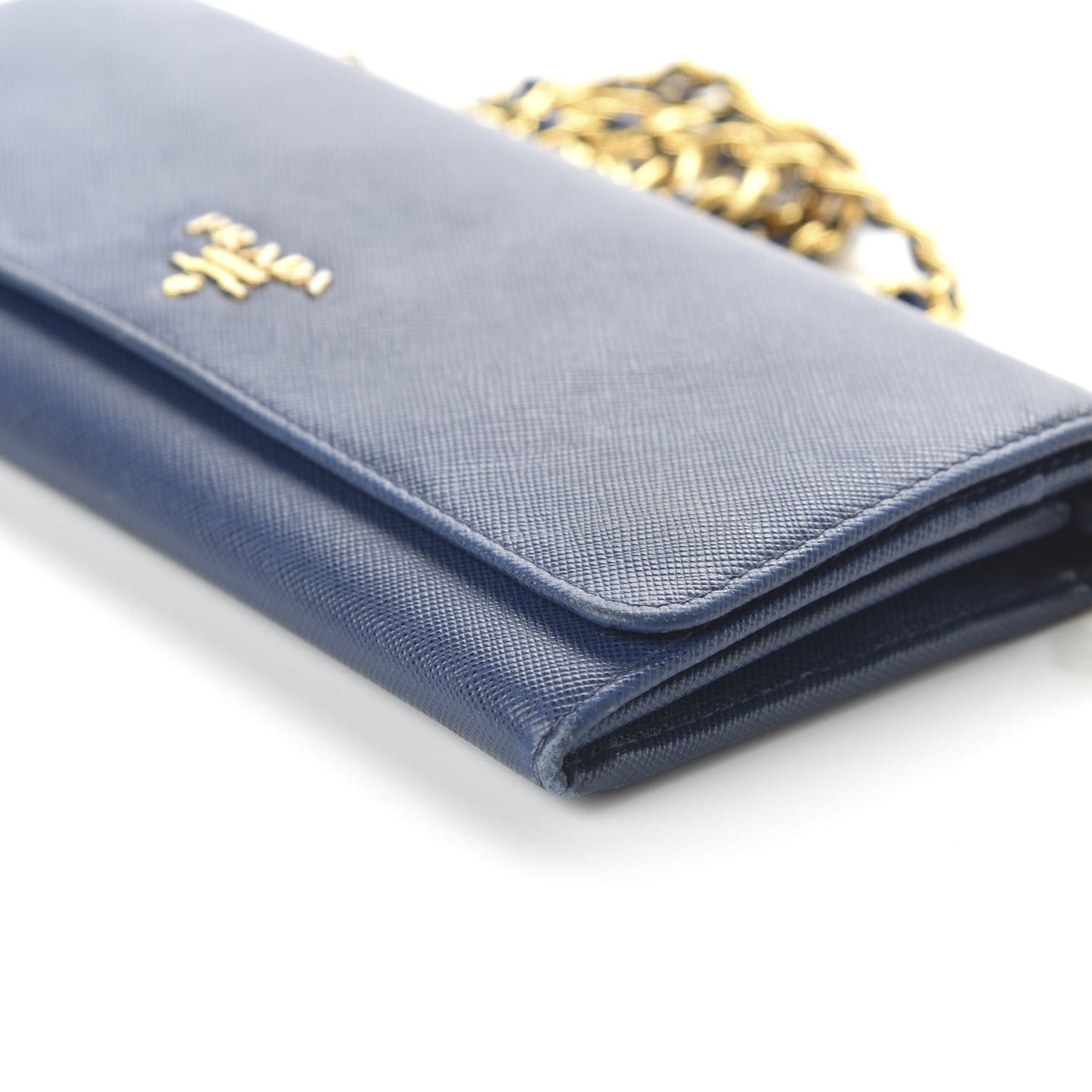 Saffiano Metal Oro Chain Wallet Bleuette