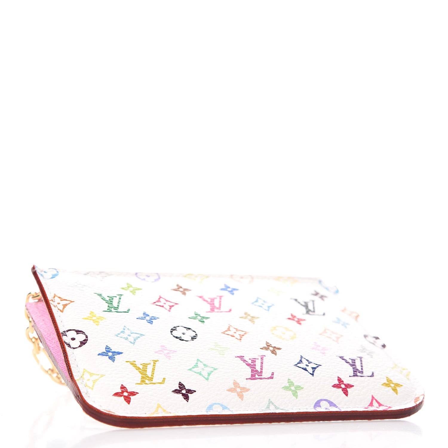 Louis Vuitton Monogram Multicolor Key Pouch White Litchi 4 of 11