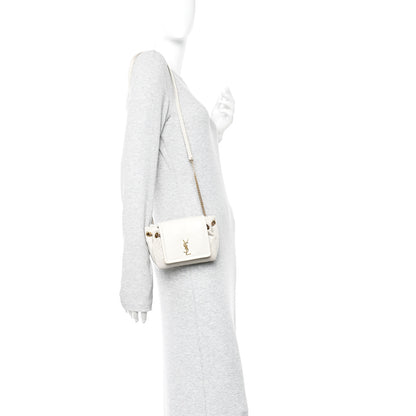 Saint Laurent Lambskin Quilted Monogram Mini Nolita Crema Soft 2 of 11