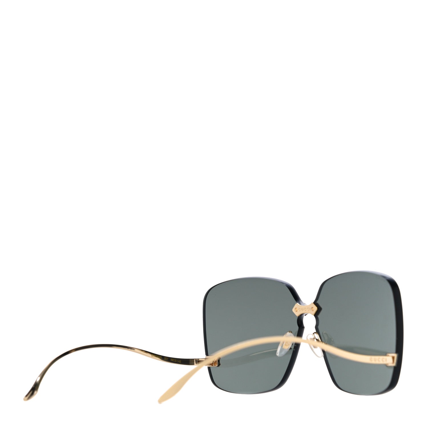 Gucci Metal Rimless Sunglasses GG0352S Gold 3 of 8