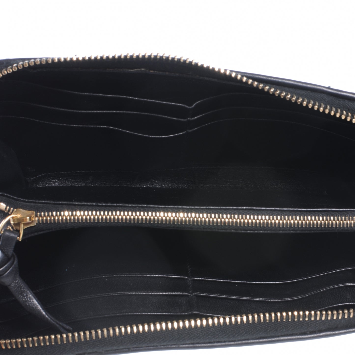 Nappa Intrecciato Zip Around Wallet Black
