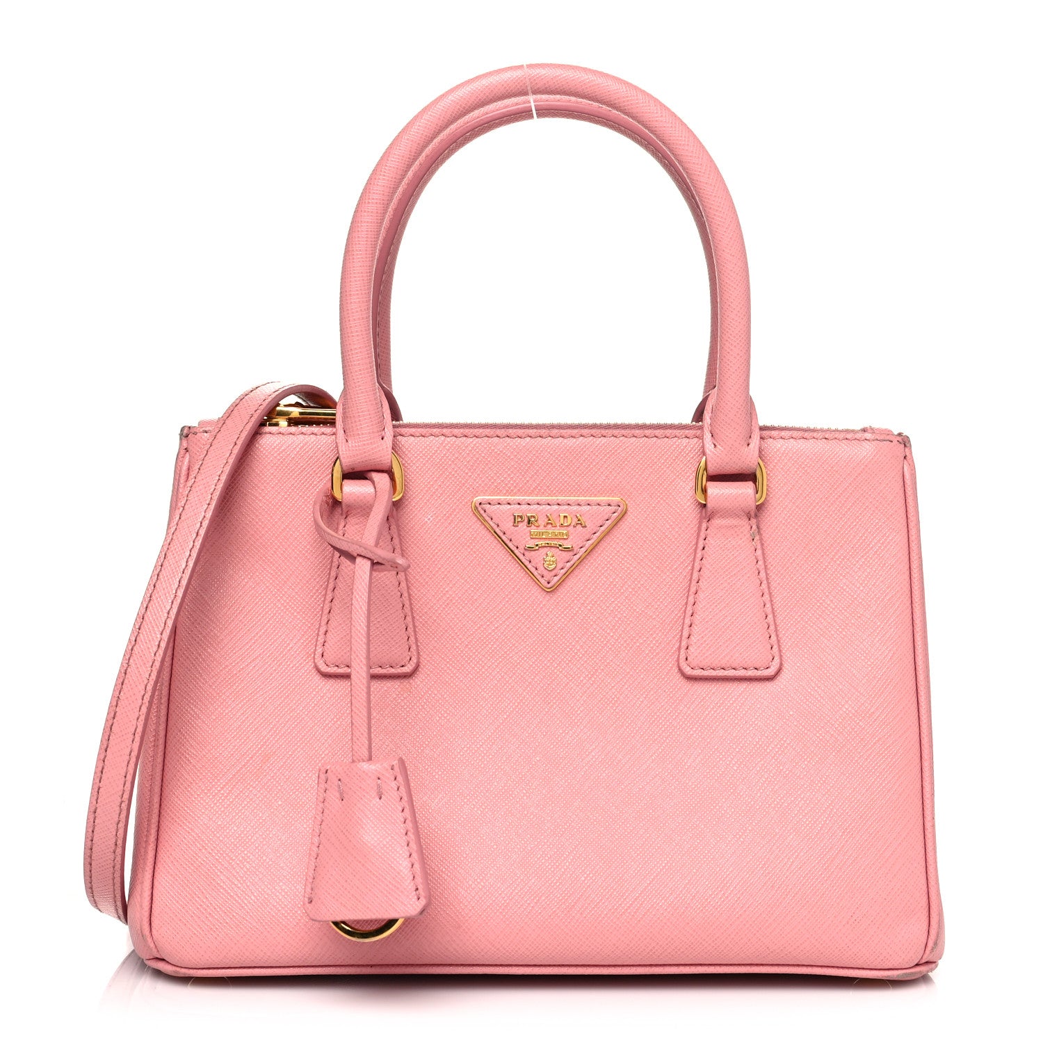 Prada Saffiano Mini Galleria Double Zip Tote Petalo 1 of 19