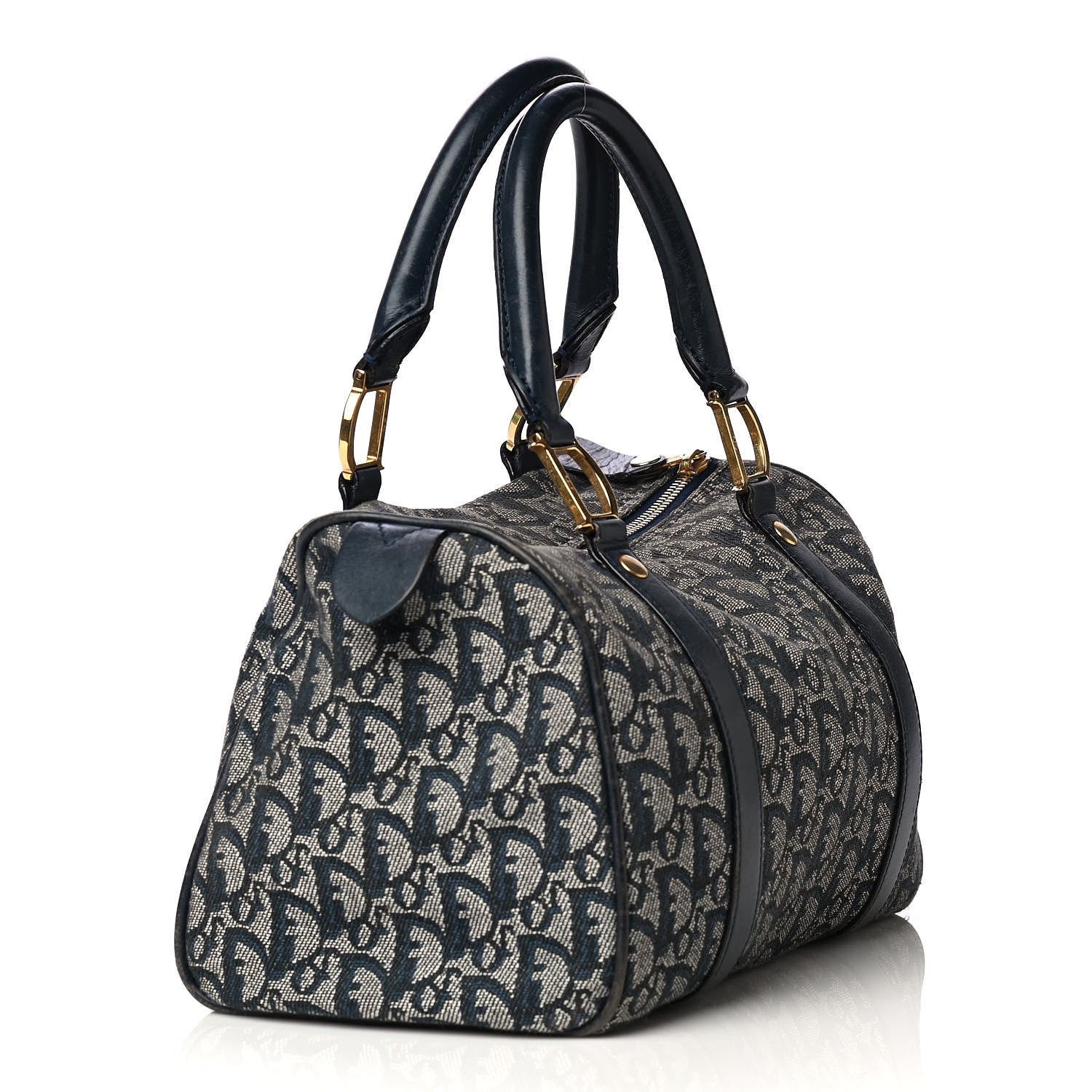 Christian Dior Monogram Boston Navy Blue 2 of 8