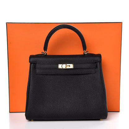 Hermes Togo Kelly Retourne 25 Black 36 of 36