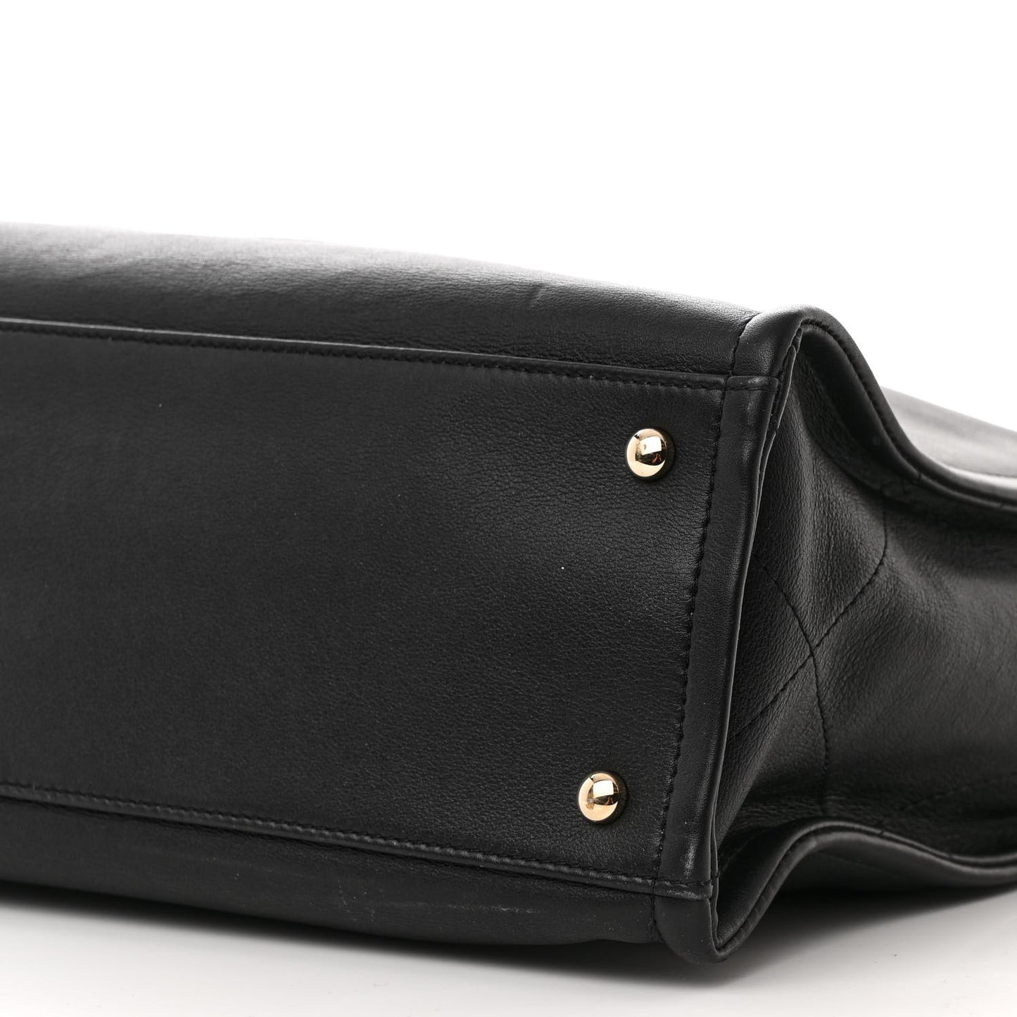 Calfskin CC Zipped Shopping Tote Black