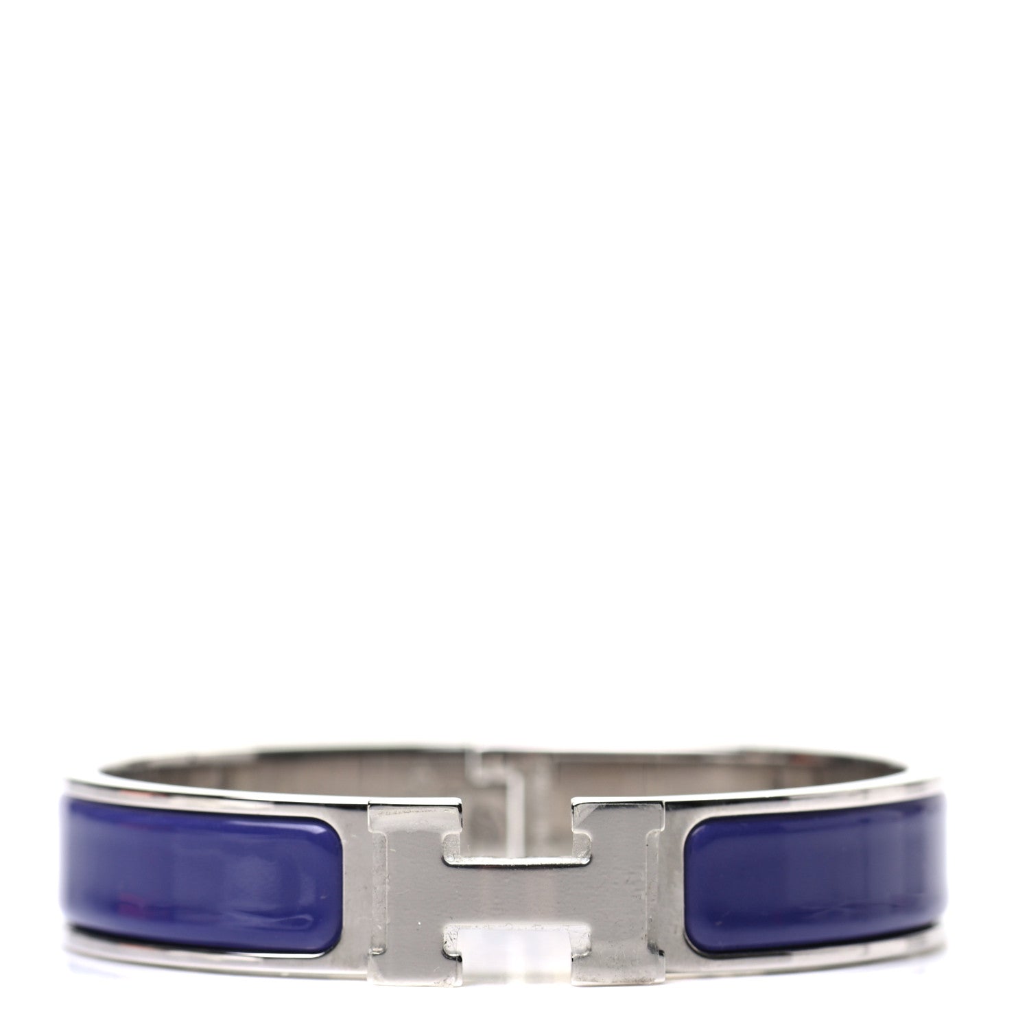 Hermes Enamel Narrow Clic Clac H Bracelet PM Iris 1 of 4