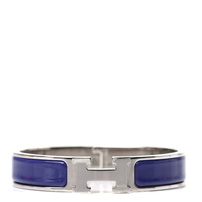 Hermes Enamel Narrow Clic Clac H Bracelet PM Iris 1 of 4
