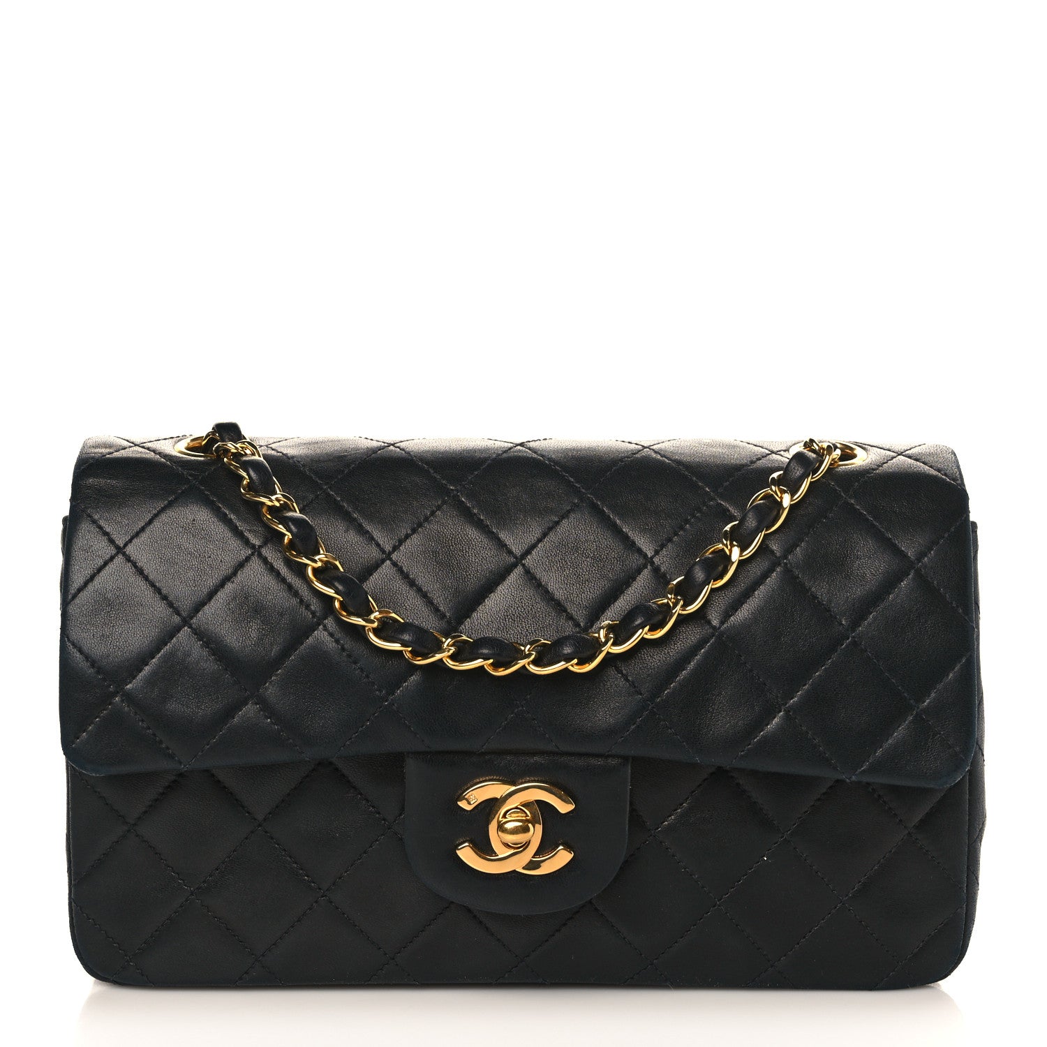 Chanel Lambskin Quilted Small Double Flap Black 1 of 9