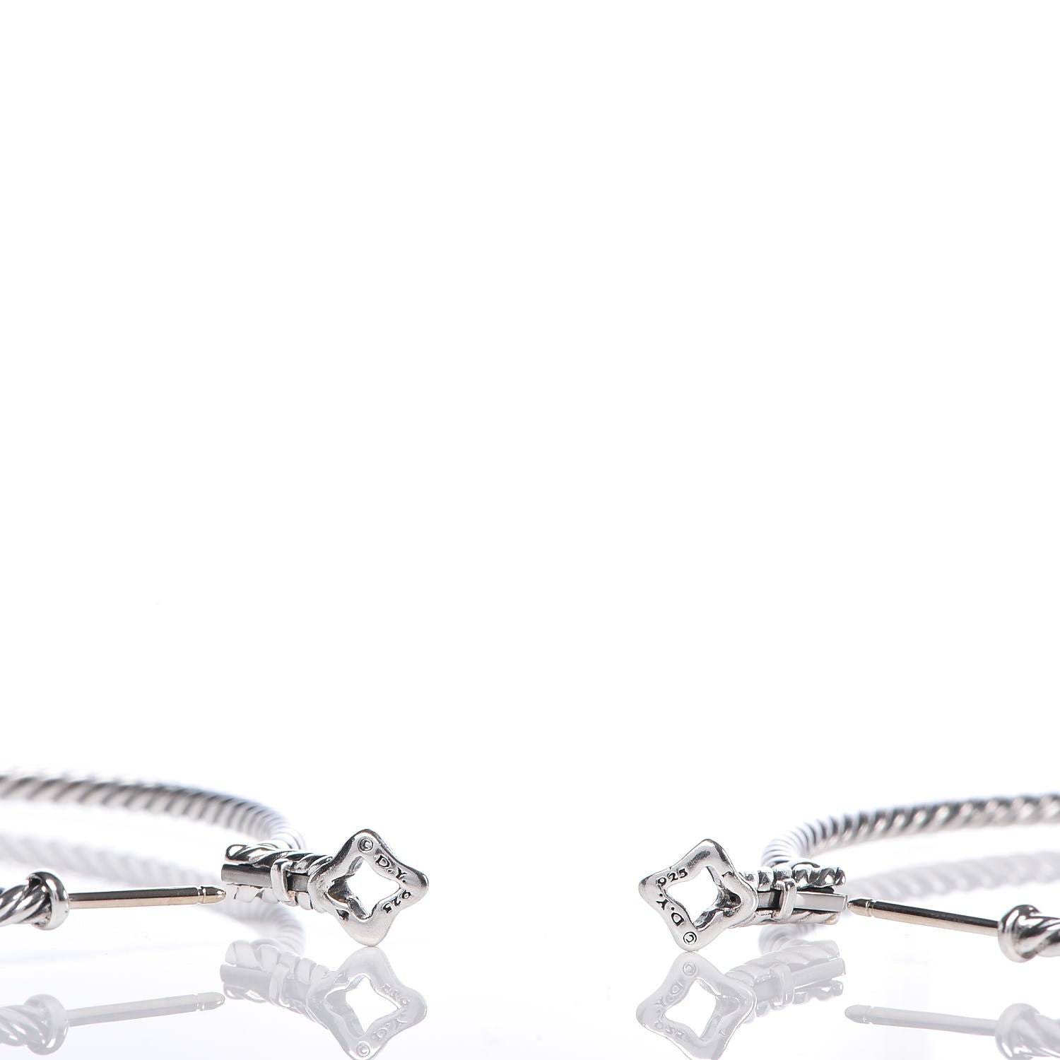 David Yurman Sterling Silver 54mm Cable Classics Hoop Earrings 3 of 5