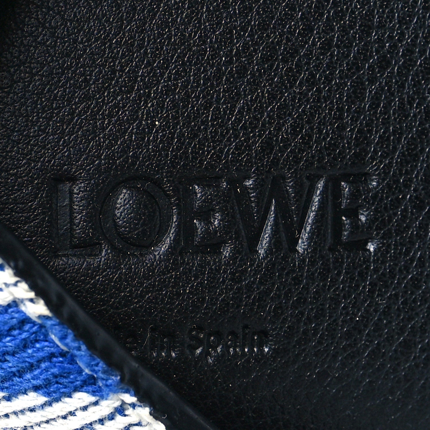 Loewe Canvas Shearling Mini Bunny Crossbody Bag Blue 6 of 10