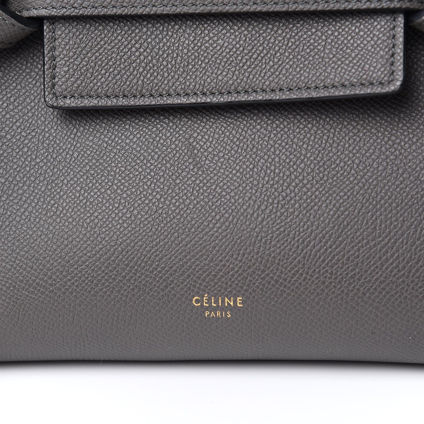 Grained Calfskin Nano Belt Bag Grey
