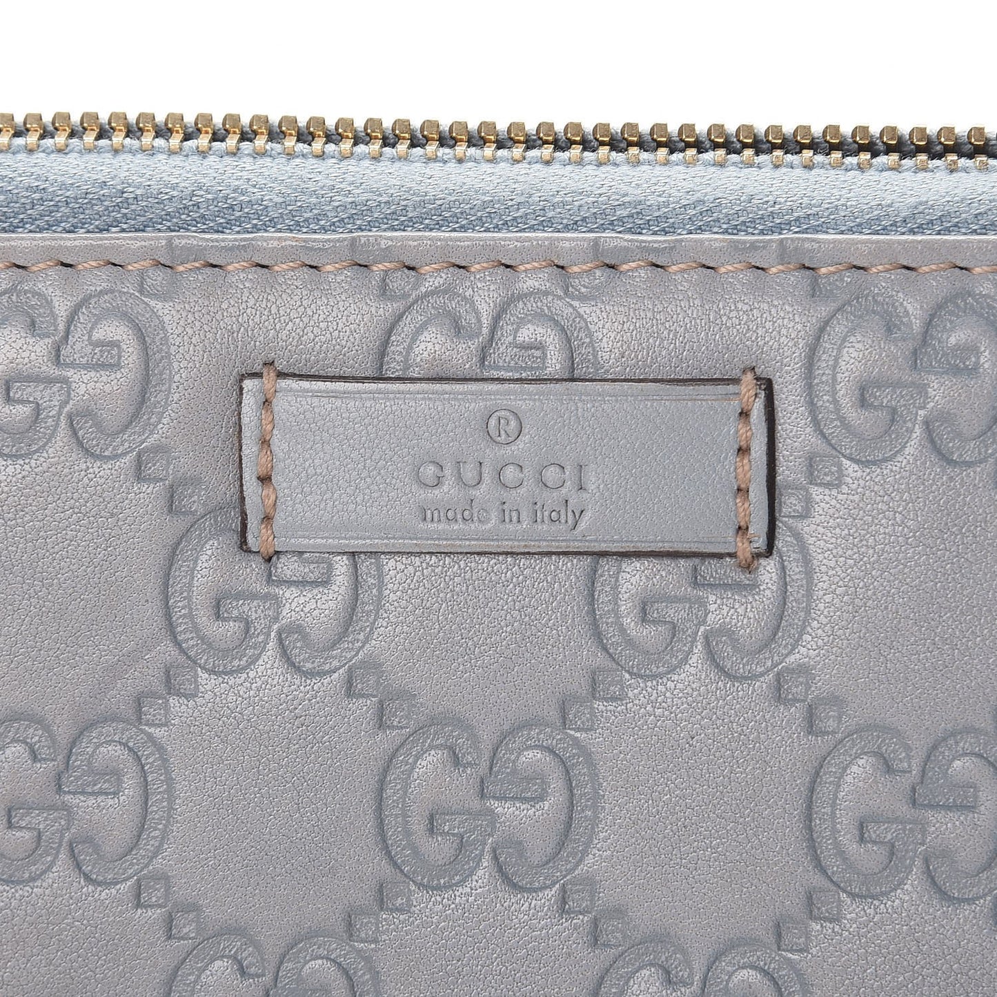 Guccissima Joy Zip Around Organizer Wallet Light Blue