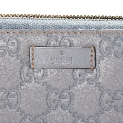 Gucci Guccissima Joy Zip Around Organizer Wallet Light Blue 6 of 13